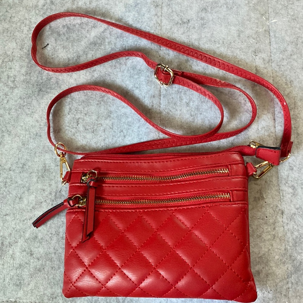 RED Multifunctional Cross Body Bag